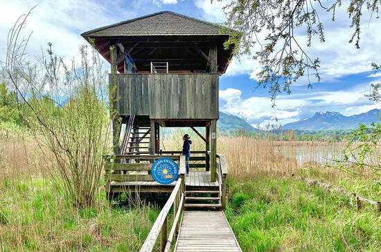 Naturbeobachtungsturm "Irschener Winkel"  Foto: Claus Linke